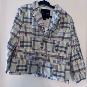 Janie and Jack Pastel Plaid Kids Blazer